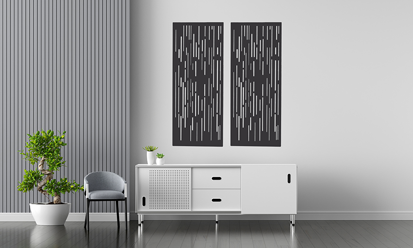 Gray sofa in white living room with copy space, 3D rendering Gray sofa in white living room with copy space, 3D rendering