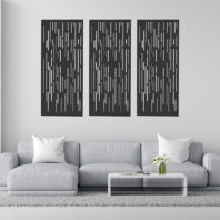 Gray sofa in white living room with copy space, 3D rendering